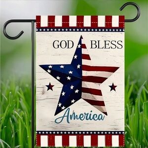 God Bless America Welcome Garden Flag